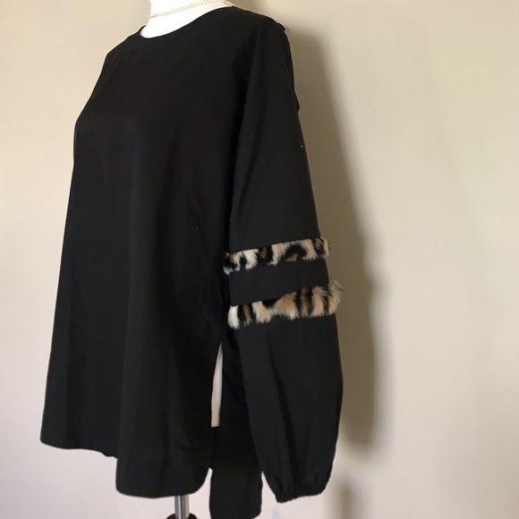 Zara long sleeve with faux leopard fur detail - Picture 3 of 8